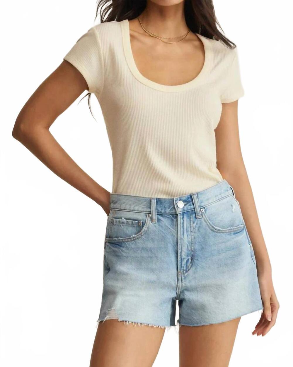 NEW Z SUPPLY leisurely scoop neck tee in beige